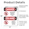 Signmission Unauthorized Persons Not Permitted Bilingual Danger Sign, Vinyl Decal, 12in W x 18in L, 2PK OS-2PACK-DS-D-1218-VS-1597 - alternate 2